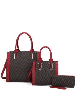 Monogram Boxy Satchel 3-in-1 Set SJ2055T3 RED